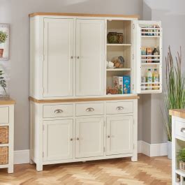 Cotswold Cream Painted Triple Kitchen Larder Pantry Cupboard The