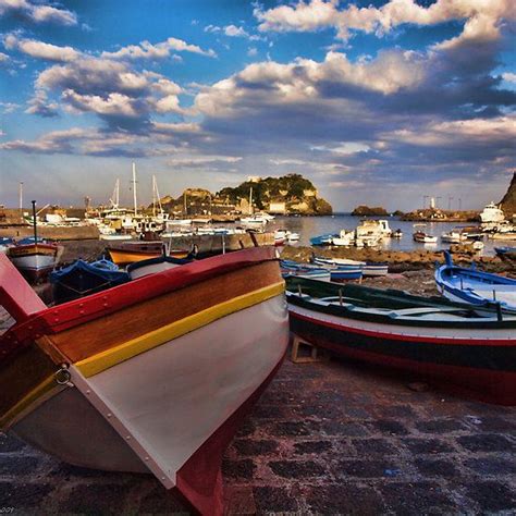 Boats At The Port Of Acitrezza Sicily By Andrea Rapisarda Sicily
