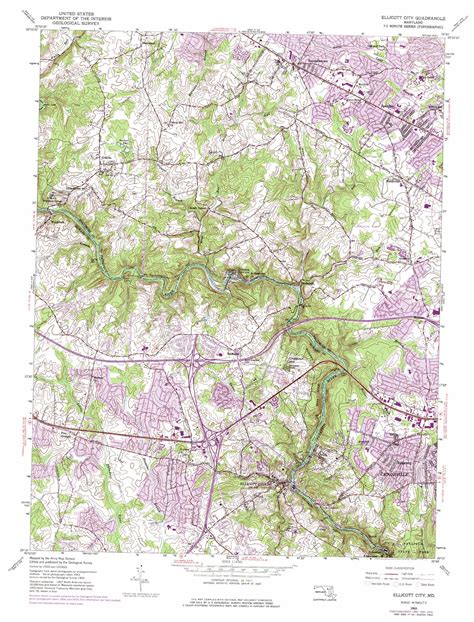 Ellicott City Topographic Map Md Usgs Topo Quad 39076c7