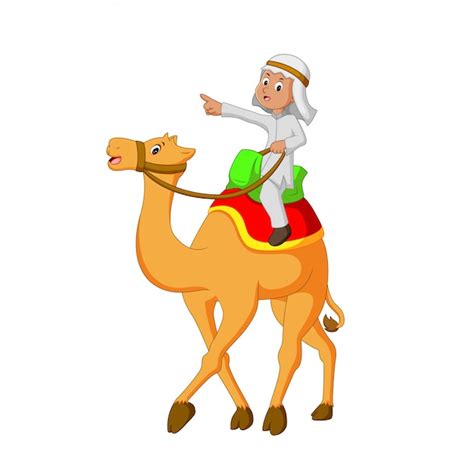 Premium Vector Vector Illustration Of Young People Riding Camels