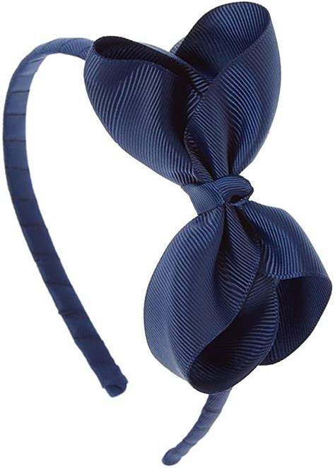 Claires Girls Kids Navy Bow Headband In Blue Claires Uk