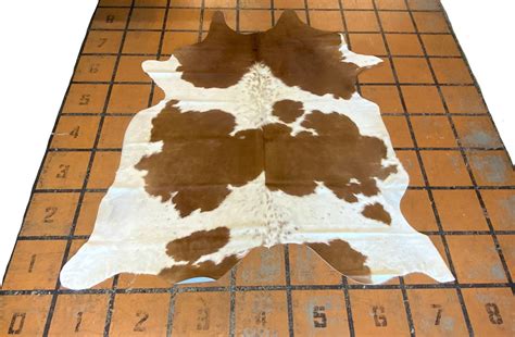 Brown And White Brazilian Cowhide Rug 5ft X 6ft 6ft X6ft 6ft X 7ft