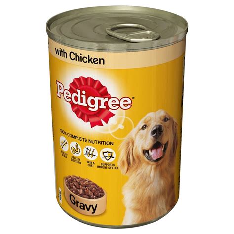 Puppies need puppy food, and good quality ones too. Pedigree Wet Dog Food Tin (Adult) - Gravy with Chicken 400g