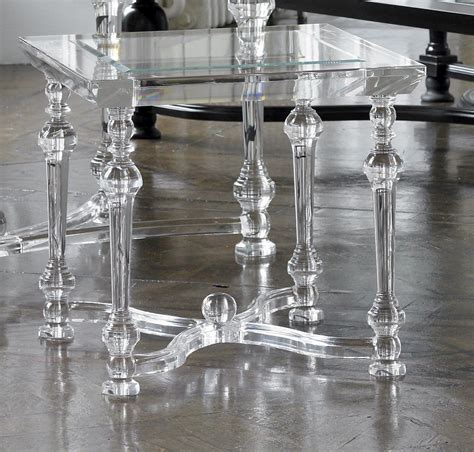 The Acrylic Side Table Perfectly Complements The Ct002 Coffee Table Or