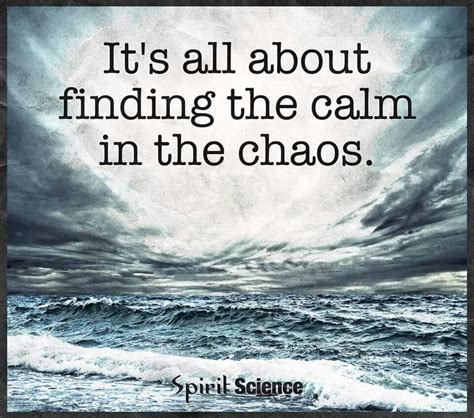 Finding Calm In The Chaos Chaos Quotes Very Best Quotes Spirit Science