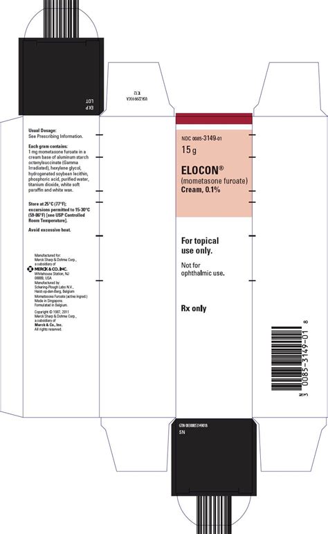Elocon Cream - FDA prescribing information, side effects and uses