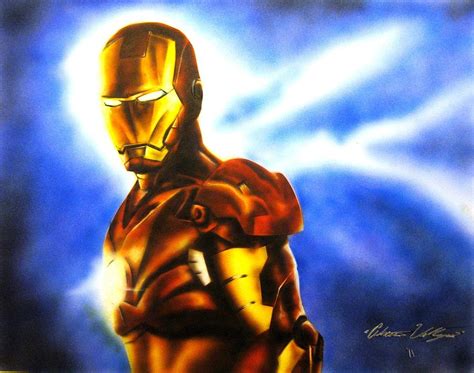 Iron Man Painting By Adrian Villegas Fine Art America