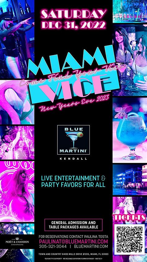 Nye 2023 At Blue Martini Kendall Miami Vice Blue Martini Kendall