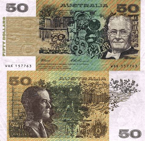 Banknote World Educational Reserve Bank P33 Pnew Australia 50