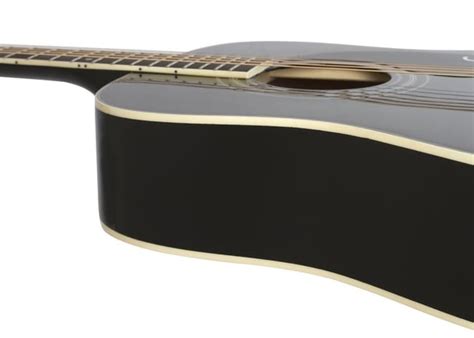 Epiphone Pro 1 Plus Ebony Black Beginners Acoustic Guitar