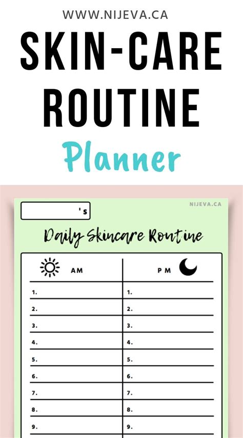 Skincare Routine Printable Pdf Planner Beauty Routine Checklist Skin