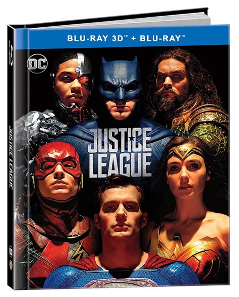Justice League Blu Ray 3d And Blu Ray 64 Pages Digibook With Lenticular