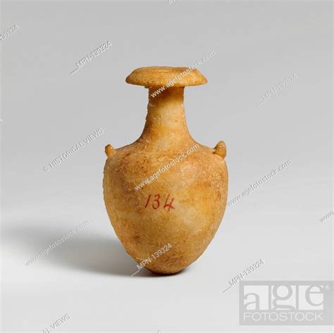 Miniature Alabaster Amphora Jar Period Hellenistic Date Late 4th