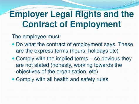 Ppt Employment Rights And Responsibilities Powerpoint Presentation