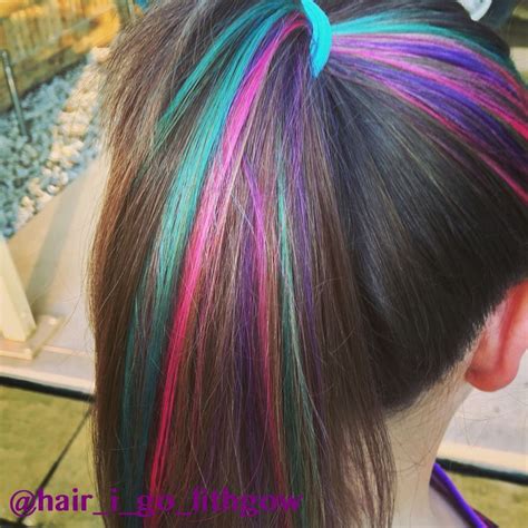 Turquoise Pink And Purple Hair Hair Streaks Hair Dye