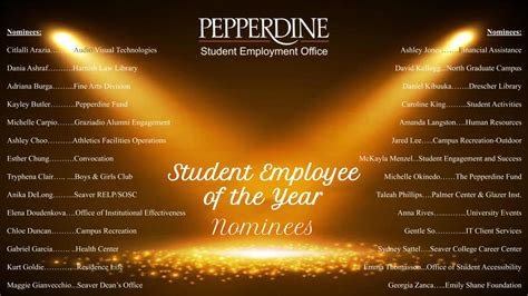 Are there any chances for the new year to get even worse? Student Employee of the Year | Pepperdine University
