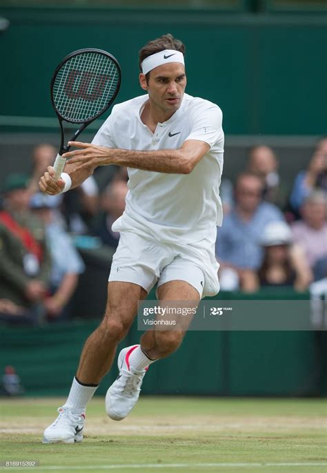 Roger Federer Of Switzerland In Action During The Mens Singles Final