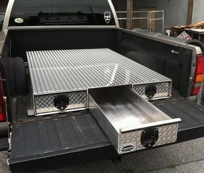 Home » magazine » issue 43 » diy truck drawers for guns and gear. 48"x48" BB48-3LP Aluminum Truck Tool Box for Pickups