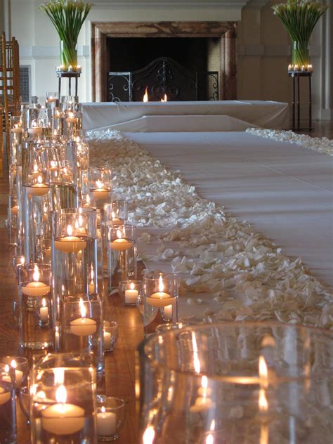 Candle Runner Closeup Wedding Aisle Decorations Ceremony Decorations