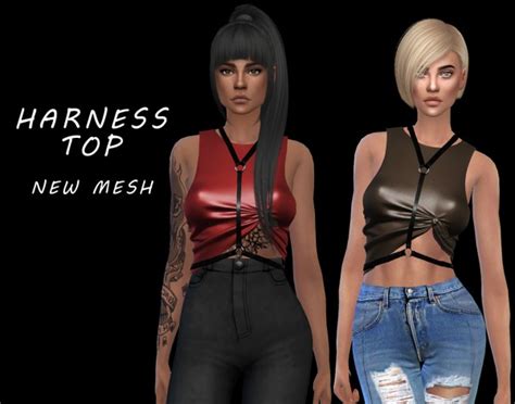 Leo 4 Sims Harness Top Recolored • Sims 4 Downloads