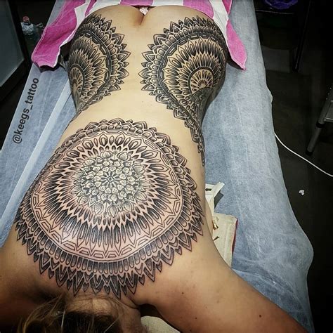 Large Mandalas Girls Back Sides Best Tattoo Design Ideas