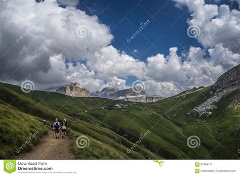 Relaxing Places On Dolomites Editorial Photo Image Of Summer
