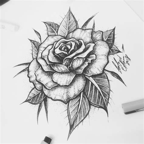 5.0 out of 5 stars 4 ratings. Тату эскиз в стиле графика - роза. Эскиз нарисован ...