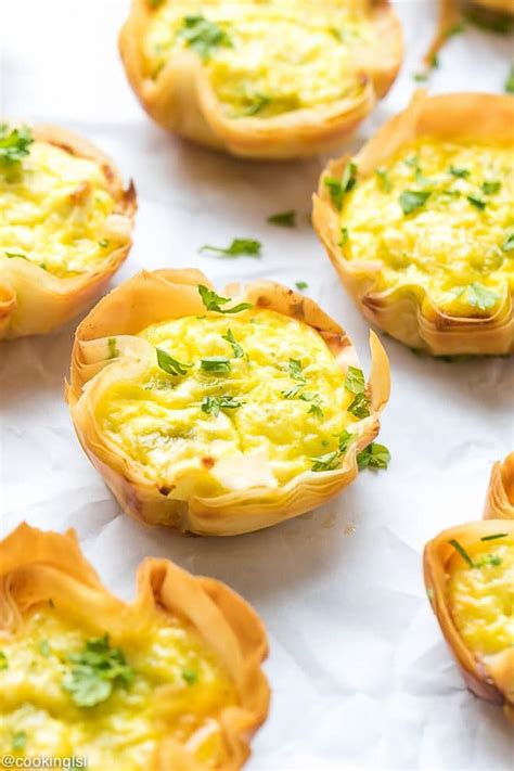 Transfer the skillet to the broiler and cook for 3 to 4 minutes until the whites of the eggs are set. Egg, Leek and Feta Phyllo Cups Recipe - Cooking LSL