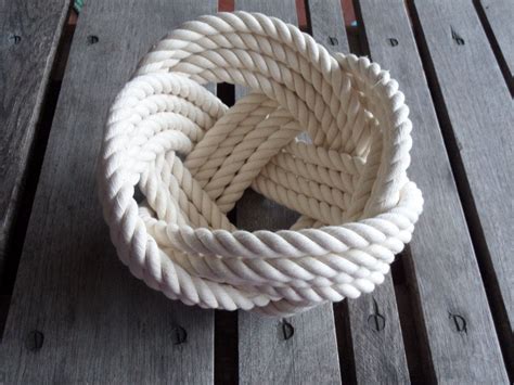Nautical Decor Cotton Rope Bowl Basket 7 X 5 Knotted Off White