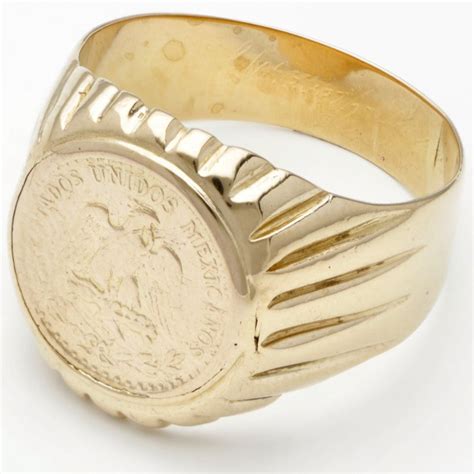 18 Kt Gold Ring Mexikanische Pesos Catawiki