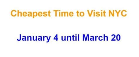 What is the cheapest month to visit New York? 2