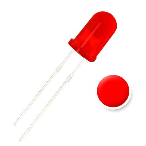 5mm Red Diffused Lens Led Diode Pack Of 50 Phipps Electronics