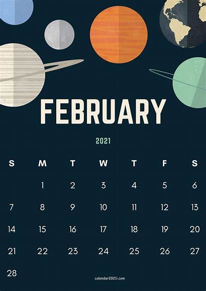 Calendar February Printable Template Floral Monthly Holidays
