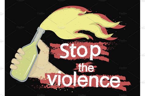 Stop The Violence Logo Vector Custom Designed Illustrations