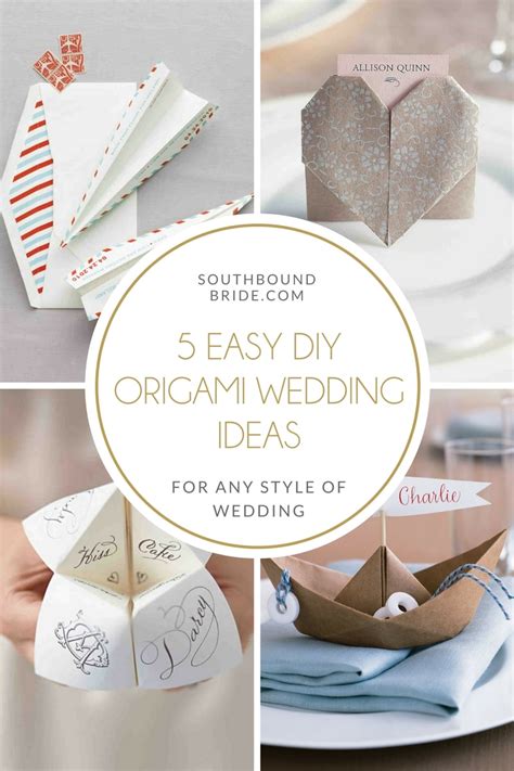 5 Easy Diy Origami Wedding Ideas Southbound Bride