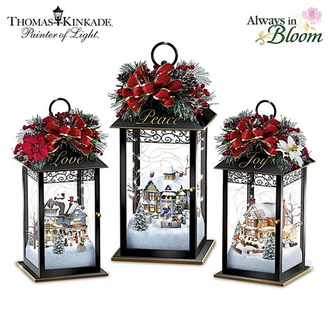 Thomas Kinkade Sparkle Of The Season Lantern Table Centrepiece Collection