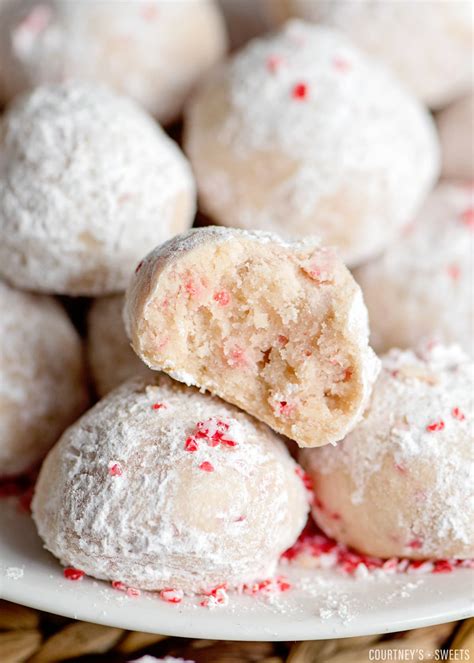 Peppermint Snowball Cookies Courtney S Sweets