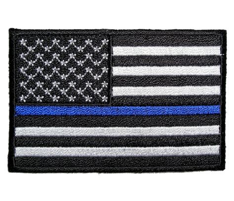 American Flag Thin Blue Line Law Enforcement Embroidered Patch