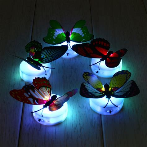 Knifun Colorful Changing Butterfly Led Night Light Lamp Home Room Desk