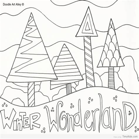 Winter Wonderland Coloring Pages At Free Printable