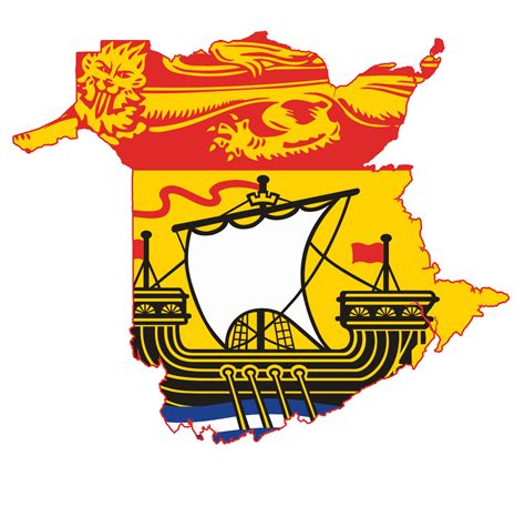 Flag map of New Brunswick | Map, Flag, New brunswick