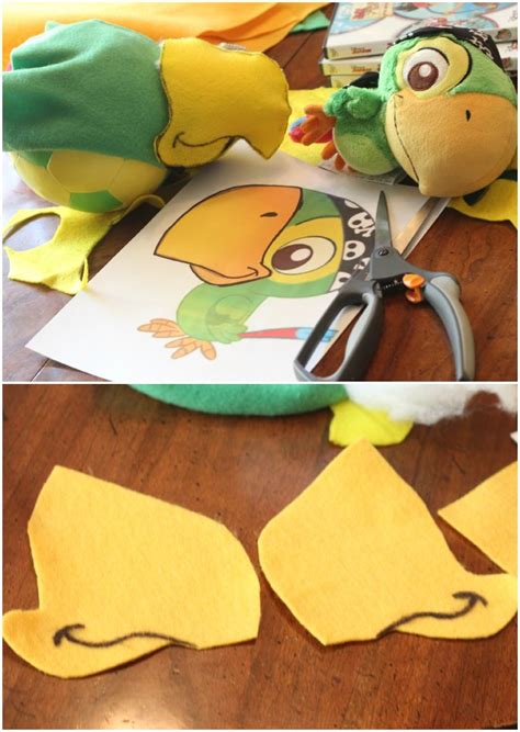 Turn jack into jackie sparrow with this easy costume tutorial. DIY Skully Parrot Costume from Disney's Jake & the Never Land Pirates