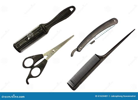 Hair Cut Tools Set On White Background Stock Image Image Of Hairstyle