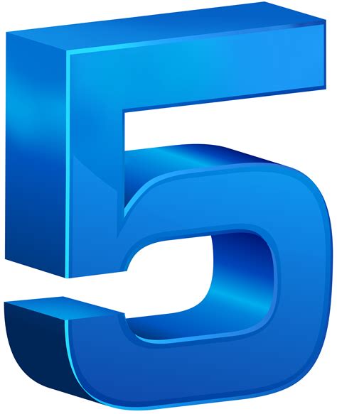 Number Five Blue Transparent Png Clip Art Gallery Yopriceville High