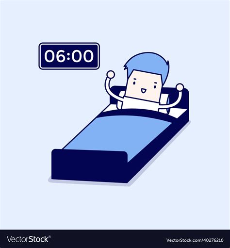 Businessman Wake Up Early Royalty Free Vector Image