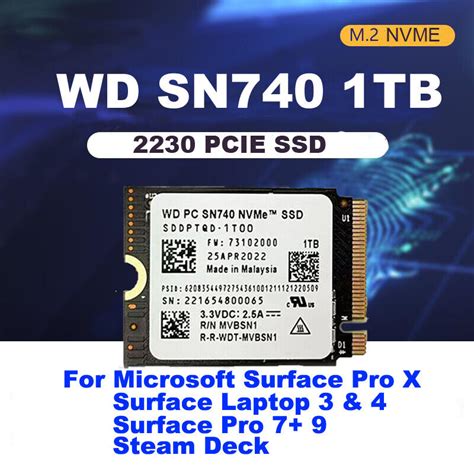 New 1tb Wd Sn740 M2 2230 Ssd Nvme Pcie For Grelly Usa