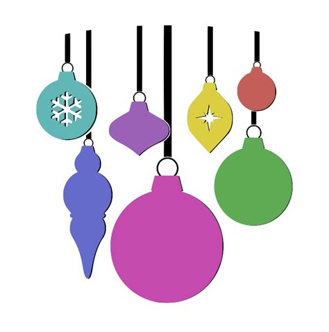 Ornaments For A Christmas Tree Public Domain Vectors