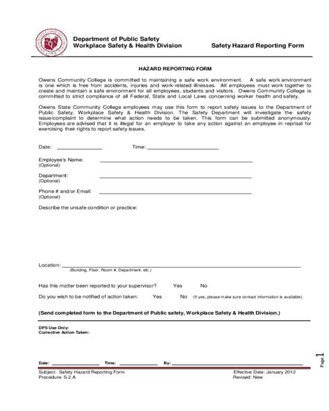 2022 Hazard Report Form Fillable Printable Pdf And Forms Handypdf