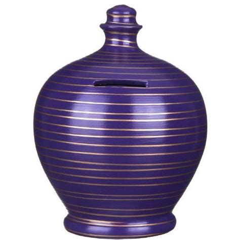 Check out our purple decorative selection for the very best in unique or custom, handmade pieces from our shops. Terramundi Money Pot Purple with Gold Hoops B46 * This is ...