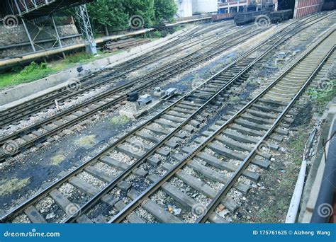 Freight Train Tracks Stock Image Image Of Outdoor Track 175761625